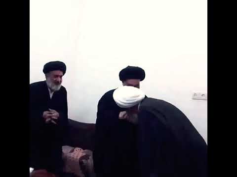 زيارة سماحة الشيخ عبد الكريم الحائري لسماحة المرجع آية الله العظمى السيد صادق الشيرازي دام ظله