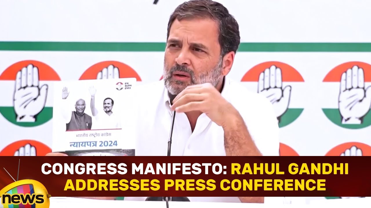 Congress Manifesto 2024: Rahul Gandhi At The Press Conference After ...