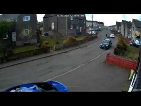 Hilarious video shows young Scots lad lose control of quad and crash