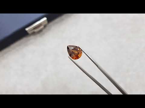 Pear cut zircon 7.44 ct Video  № 2