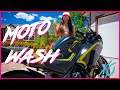 I work hard  motorcycle wash honda cbr