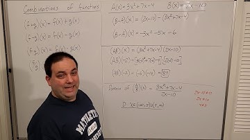 College Algebra -- Combinations of Functions