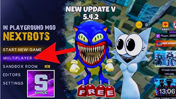NEXTBOTS IN PLAYGROUND MOOD NEW UPDATE V 5.4.2 ON MULTIPLAYER ON LIVE 👍❤️✅|| #skibiditoilet #roblox