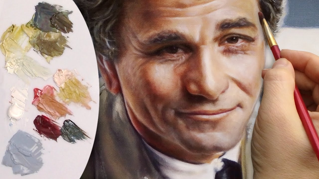⁣REALISTIC ART OIL PAINTING ✦ Peter Falk as Lt. Columbo portrait commission done by Isabelle Richard