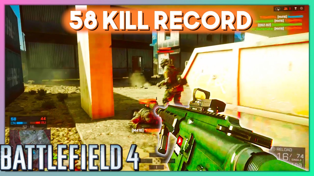BATTLEFIELD 4 in 2020 - 58 KILL RECORD! (Uncut Gameplay PS4)