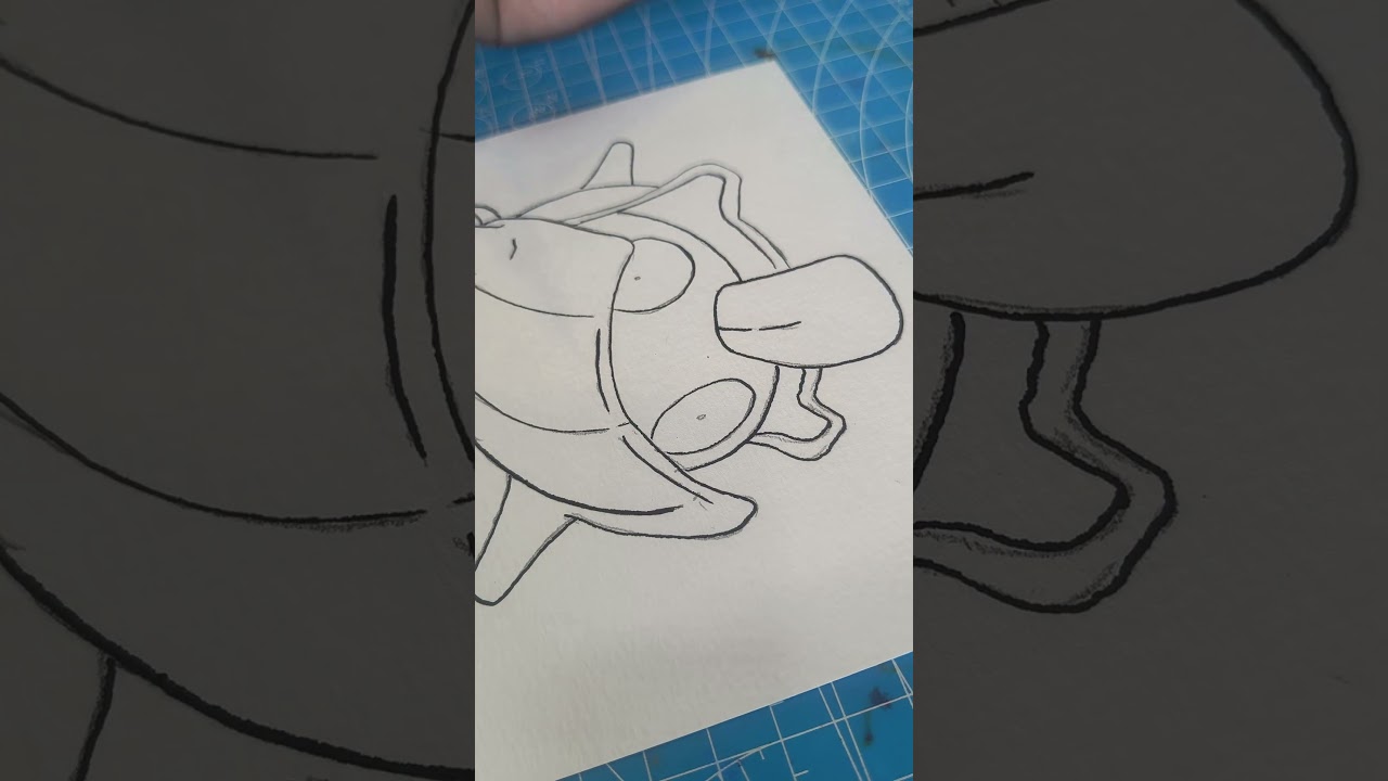 dibujando la pokédex de kanto en su estilo original:shellder 