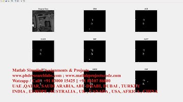 How to detect TARGET IN HYPERSPECTRAL IMAGES using CEM ACE SMF GLRT HUD AMSD algorithms MATLAB