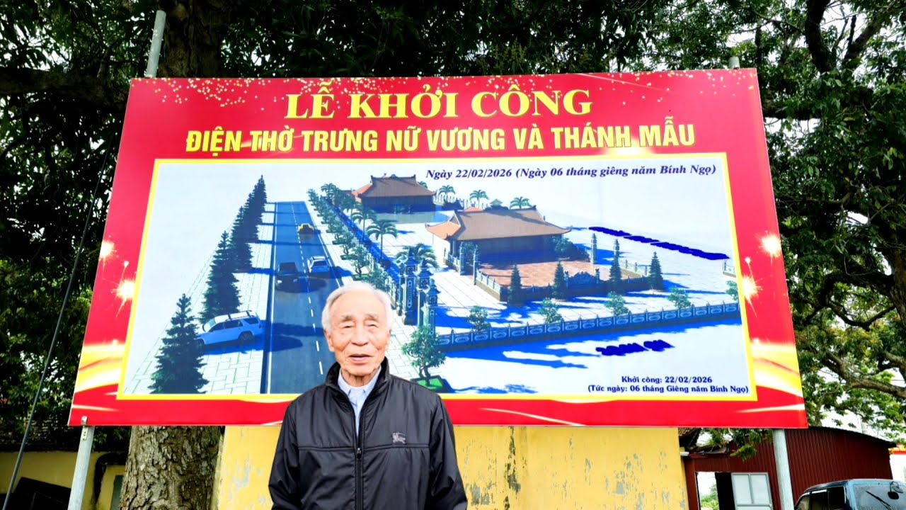 Khởi công XD Điện thờ Trưng nữ Vương và Thánh mẫu - Dự án mở rộng Đền Năn thôn An khoái