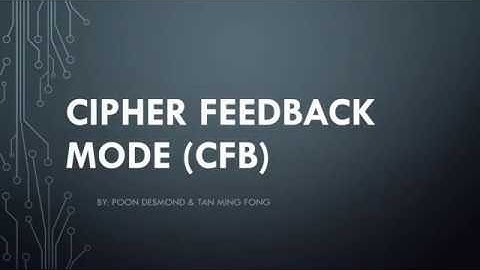 Cipher Feedback Mode (CFB)