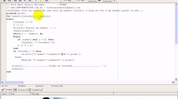 aula 1121 Algoritmos e Logica de programação   Exerc Primo Pascal