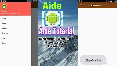 Android  AIDE  Studio   Navigation Drawer Tutorial Part No 3