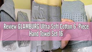 Review GLAMBURG Ultra Soft Cotton 6 -Piece Hand Towel Set 16x24 Inch, Ideal for use in Bathroom, Kit screenshot 5