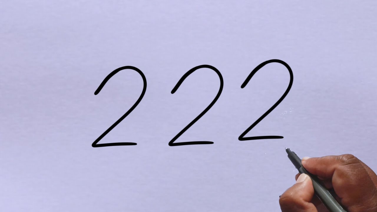 Draw Dog From Number 222 Easy | Dog Drawing Simple Art - YouTube