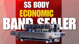 Sonic Industries SS Eco Model Horizontal Band Sealer | High-Speed Pouch Sealing Machine.