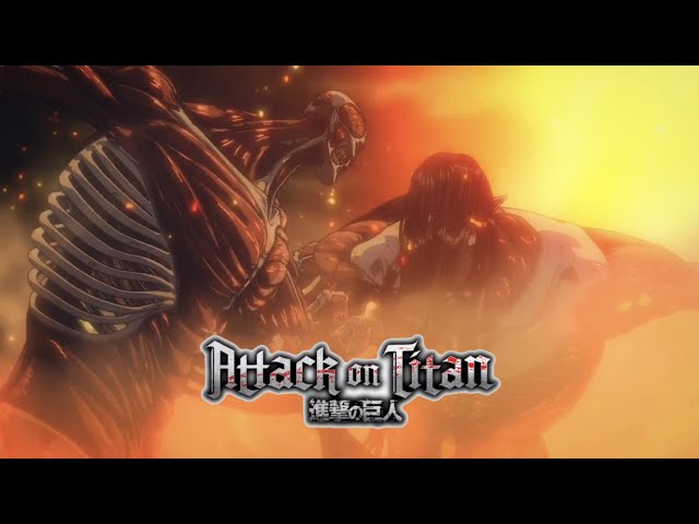 Colossal Titan Vs Colossal Titan (Armin Arlert Vs Eren Yeager) | Attack On Titan Final Season Part 4 class=