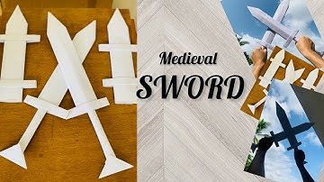 DIY⚔️-How to make a medieval  SWORD with a scabbard from A4 paper