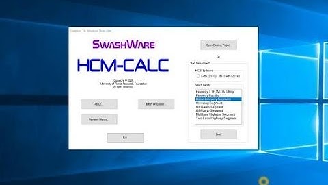 HCM-CALC Basic Freeway Segment