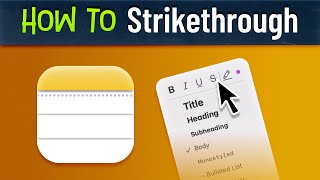 How to Strikethrough Text in Mac Notes How To Strikethrough Text On Notes App Mac Step By Step Guide Notes App Tutorial
