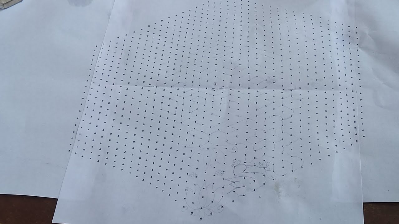 daily kolams 37*19dots festival muggulu Friday kolams easy rangoli