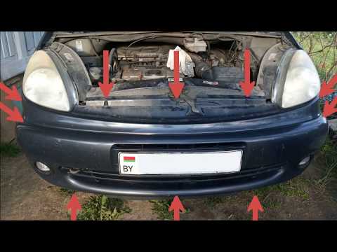 Снятие бампера Citroen Xsara Picasso (подробно)