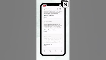 Reading Journal  Notion Template #notion  #shorts #short