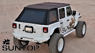 Suntop Ultimate JLU FASTBACK fitting TUTORIAL - Modular Soft Top for Jeep Wrangler JL 4 Doors