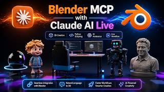 🔴 LIVE Claude AI + Blender MCP LIVE – Automate 3D Design with AI
