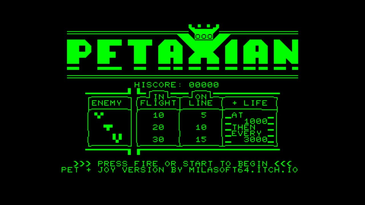 Petaxian - Commodore PET Gameplay