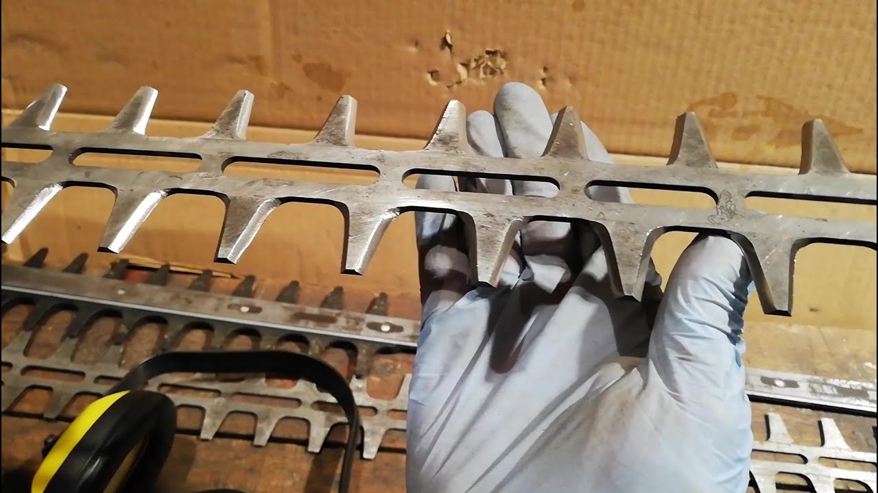 How To Sharpen HEDGE TRIMMER Blades Properly - YouTube