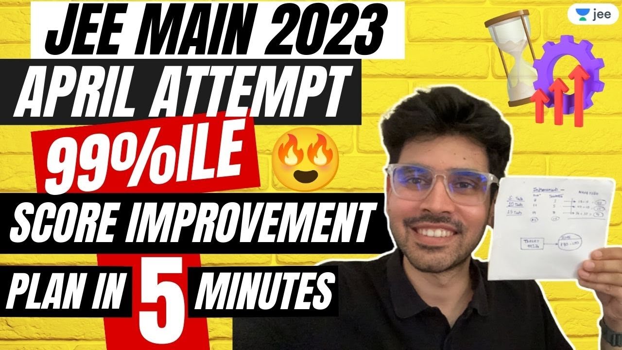 JEE Main 2023 : April Attempt 99%ile Score Improvement Plan in 5 ...