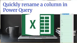 Quickly rename a column in Power Query