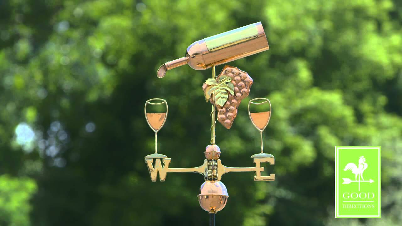 Good Directions 917P Wine Bottle Weathervane Polished Copper YouTube