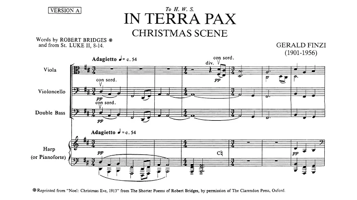 Gerald Finzi - In Terra Pax (1954/1956)