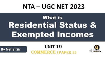 NTA UGC NET Commerce Paper 2 Preparation | What is  Exempted Income