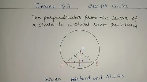 9th Ncert maths circles chapter theorem 10.3