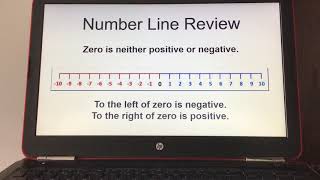 Number line review ~ Review of greater than, less than and equal to positive and negative numbers. Update