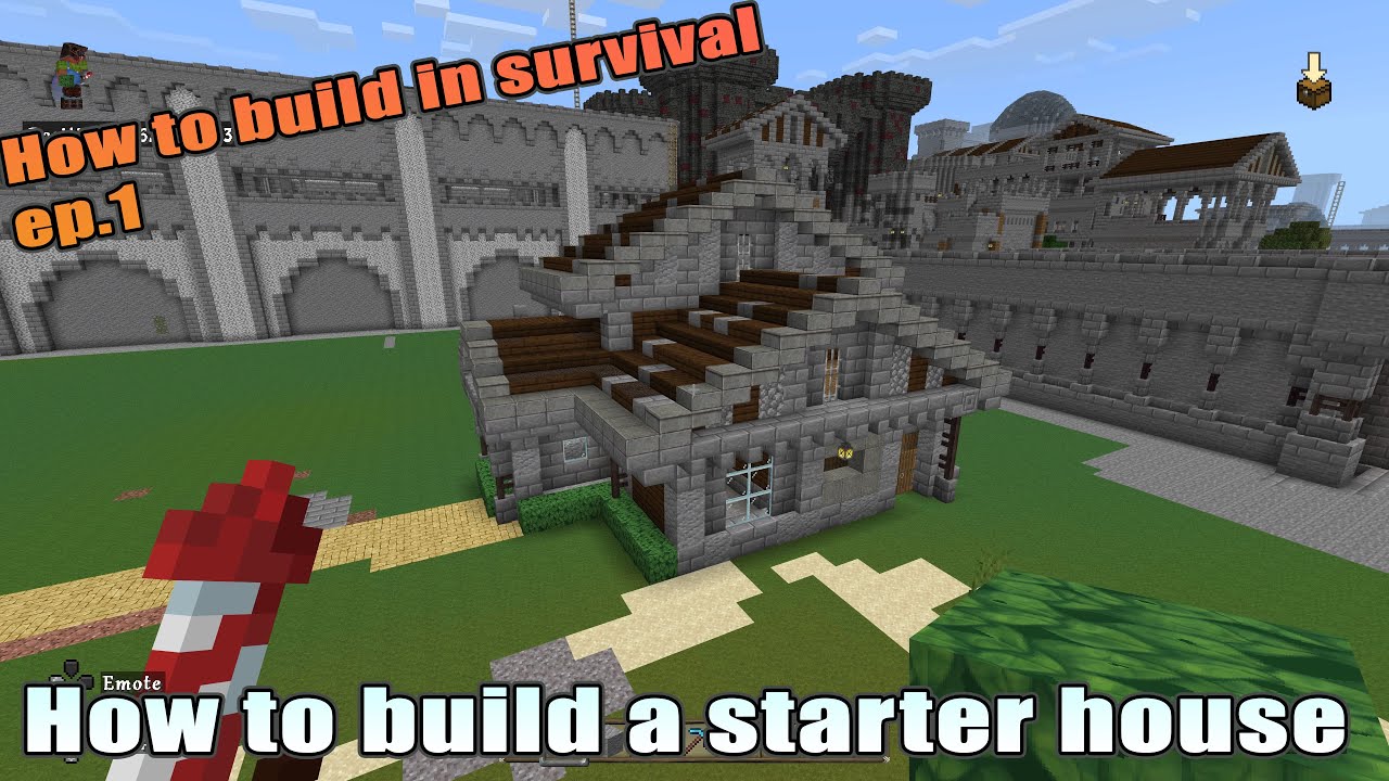 How to build a Starter House | Minecraft Survival - YouTube