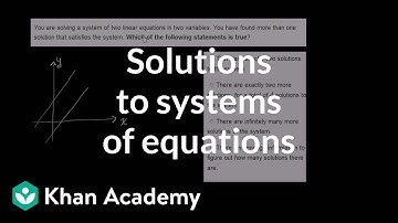 Solving systems of two linear equations example | Algebra I | Khan Academy