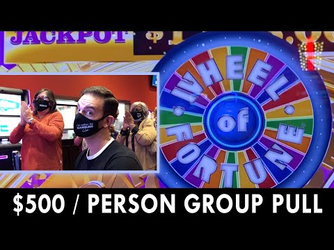 $8500 Wheel of Fortune 🎡 GROUP SLOT PULL IN LOUISIANA