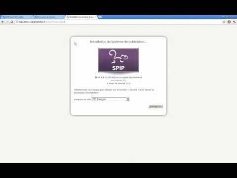 Installer SPIP sur la plateforme web