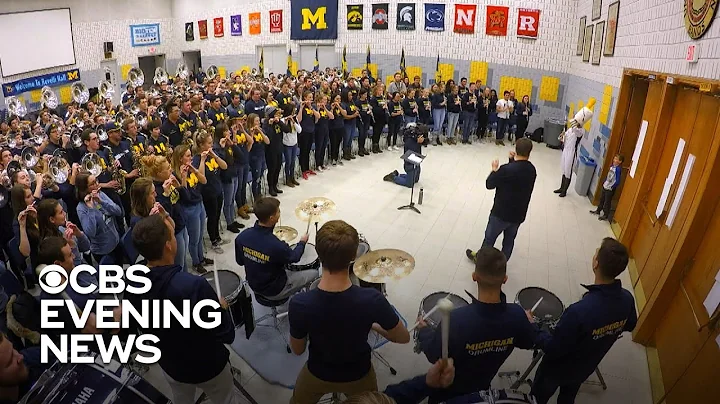 The Michigan Marching Band finds a future recruit