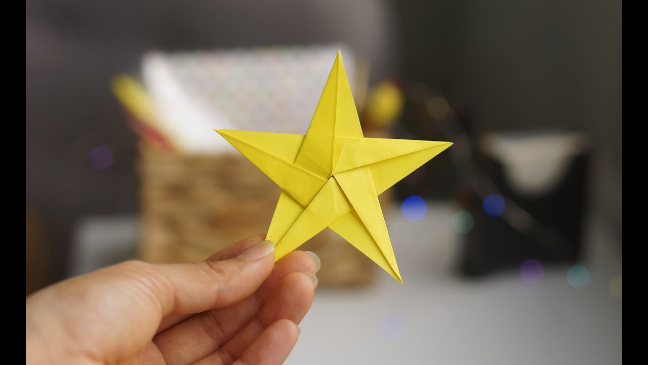 Cómo hacer una estrella de 5 puntas de papel Origami ASMR YouTube
