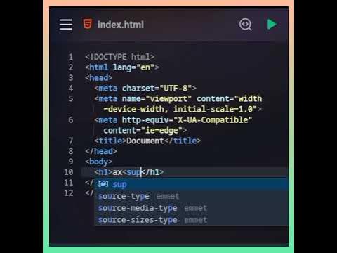 sub(subscript)tag, sup(superscript)tag in html l easy tutorial #shorts ...