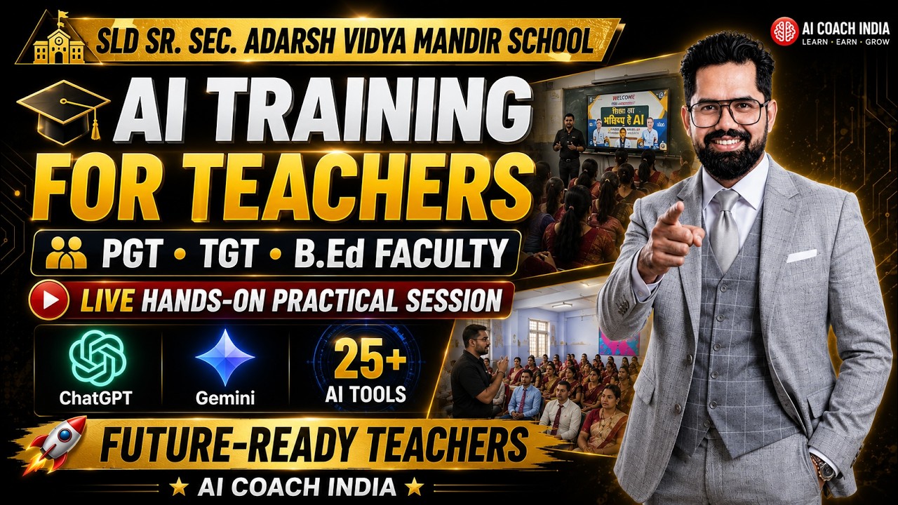 ⁣AI Training for Teachers | Keshavanand School Workshop | Future of Education with AI |AI Coach India