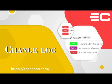 How To create Changelogs with Heading In Elementor?