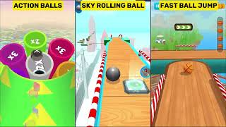 Sky Rolling Ball 3D vs Action Balls vs Fast Ball Jump Gameplay Comparison 006 Android & iOS SpeedRun screenshot 5