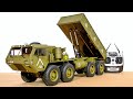 Amewi hg p803a hemtt oshkosh 112 scale us military rc truck 8x8 tipper lights sound unboxing