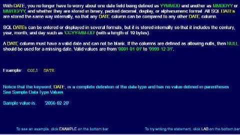 SQL 053 Data Types, Date Time Timestamp Data, DATE