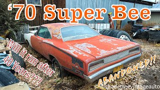 EP 111 Left abandoned by a fugitive for 40 years. Can we make this 1970 Dodge Super Bee Run???
