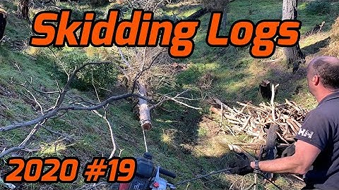Log Skidding - Log Dragging - Winching logs with a Capstan Winch - 2020 #19